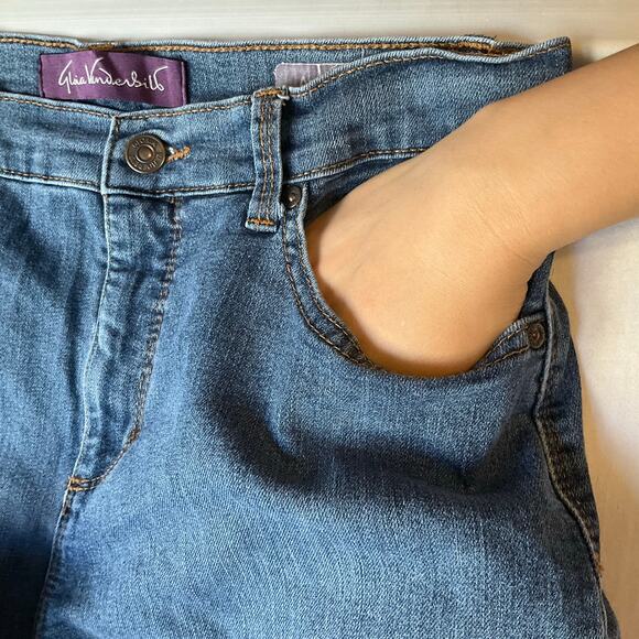 Gloria Vanderbilt Women Amanda Jeans size 8 Blue High Rise Straight Leg Stretch - Picture 7 of 11